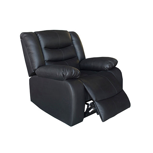Recliner Chair Pu Leather - 1R Black