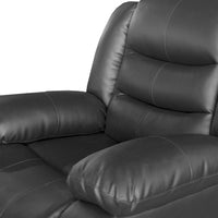 Recliner Chair Pu Leather - 1R Black