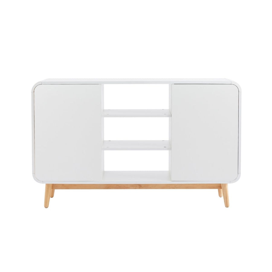 White Modern Retro Sideboard & TV Cabinet