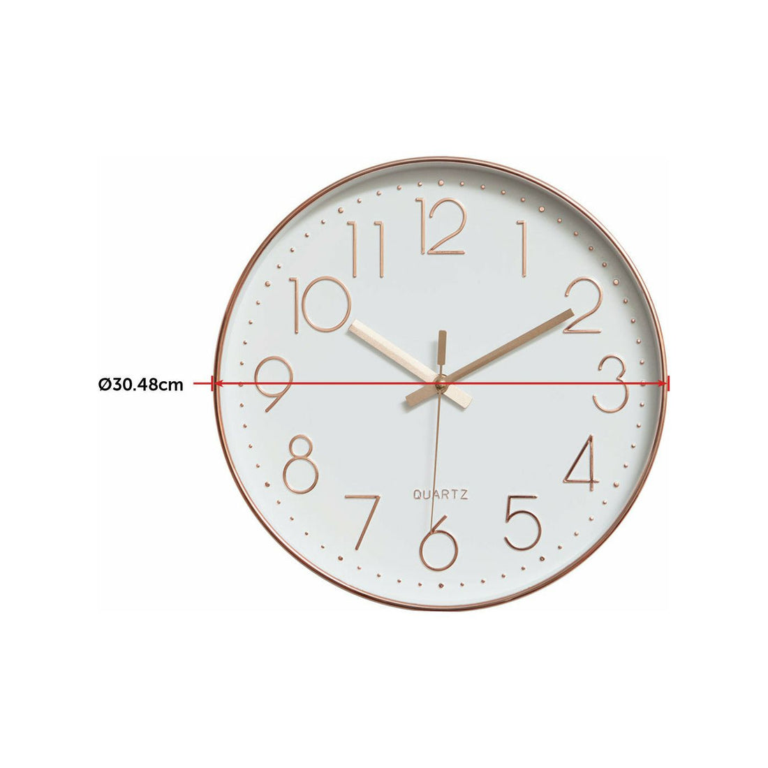 Rose Gold & White - Classic Quartz Clock