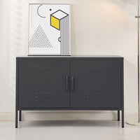 Buffet Sideboard Locker Metal Storage Cabinet - BASE Charcoal