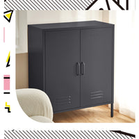 Buffet Sideboard Locker Metal Storage Cabinet - SWEETHEART Charcoal