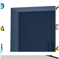 Buffet Sideboard Locker Metal Storage Cabinet - Blue