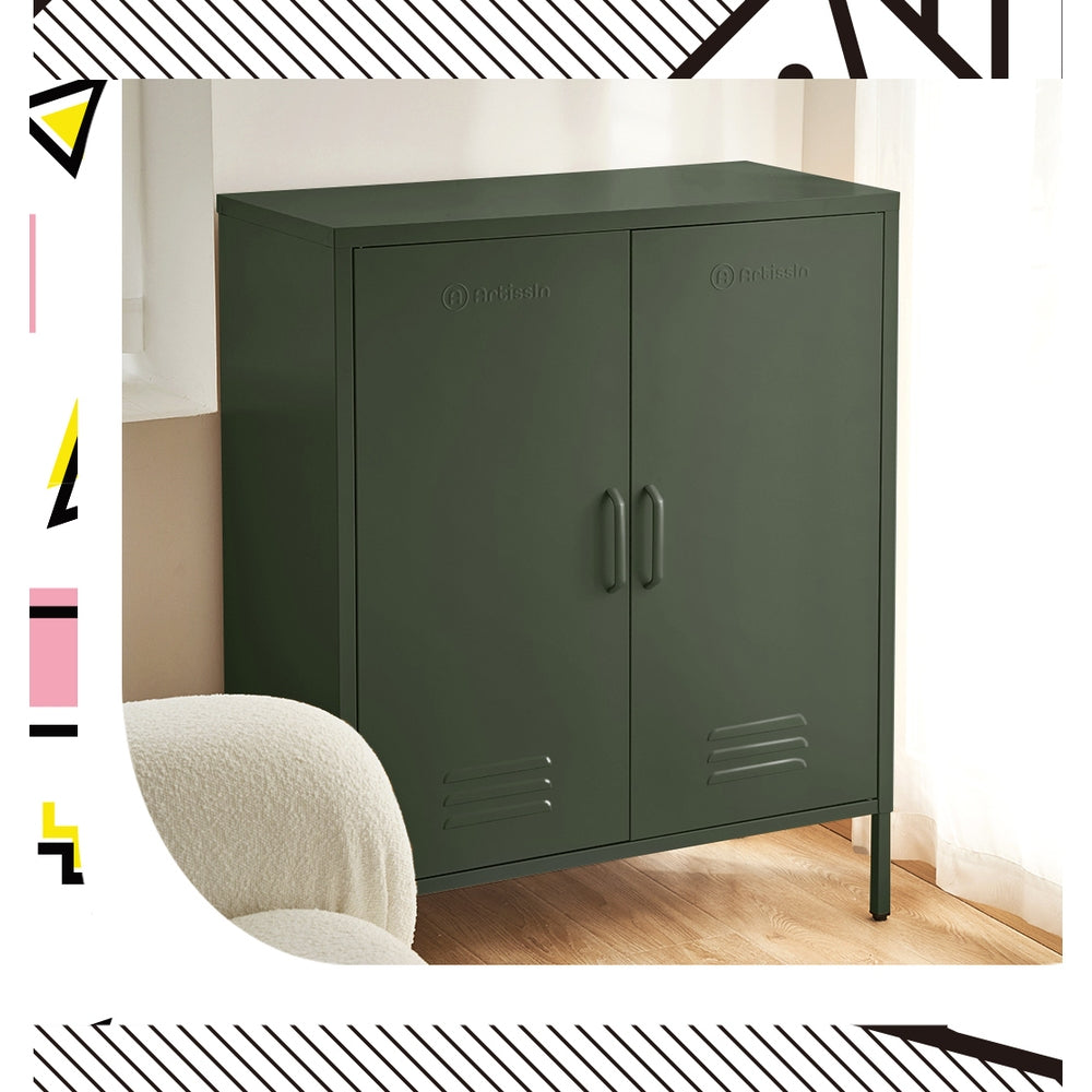 Buffet Sideboard Locker Metal Storage Cabinet - SWEETHEART Green