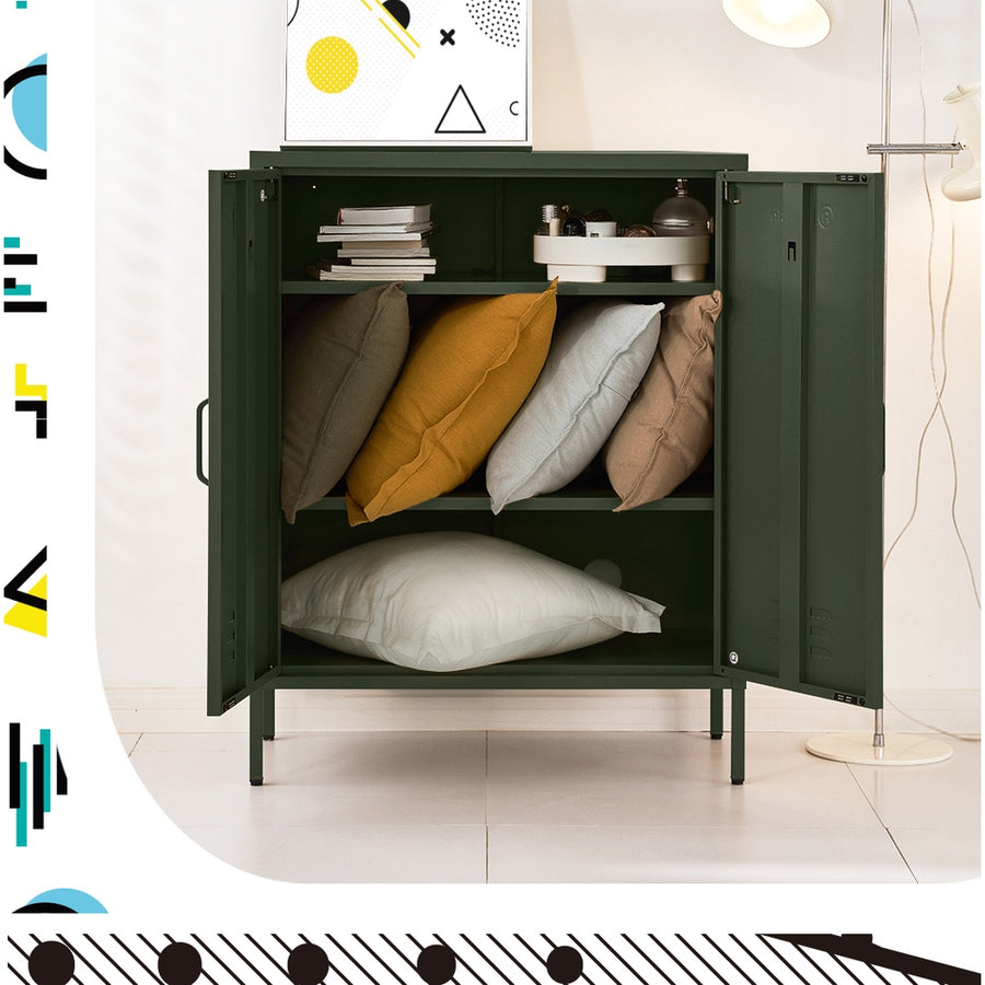 Buffet Sideboard Locker Metal Storage Cabinet - SWEETHEART Green