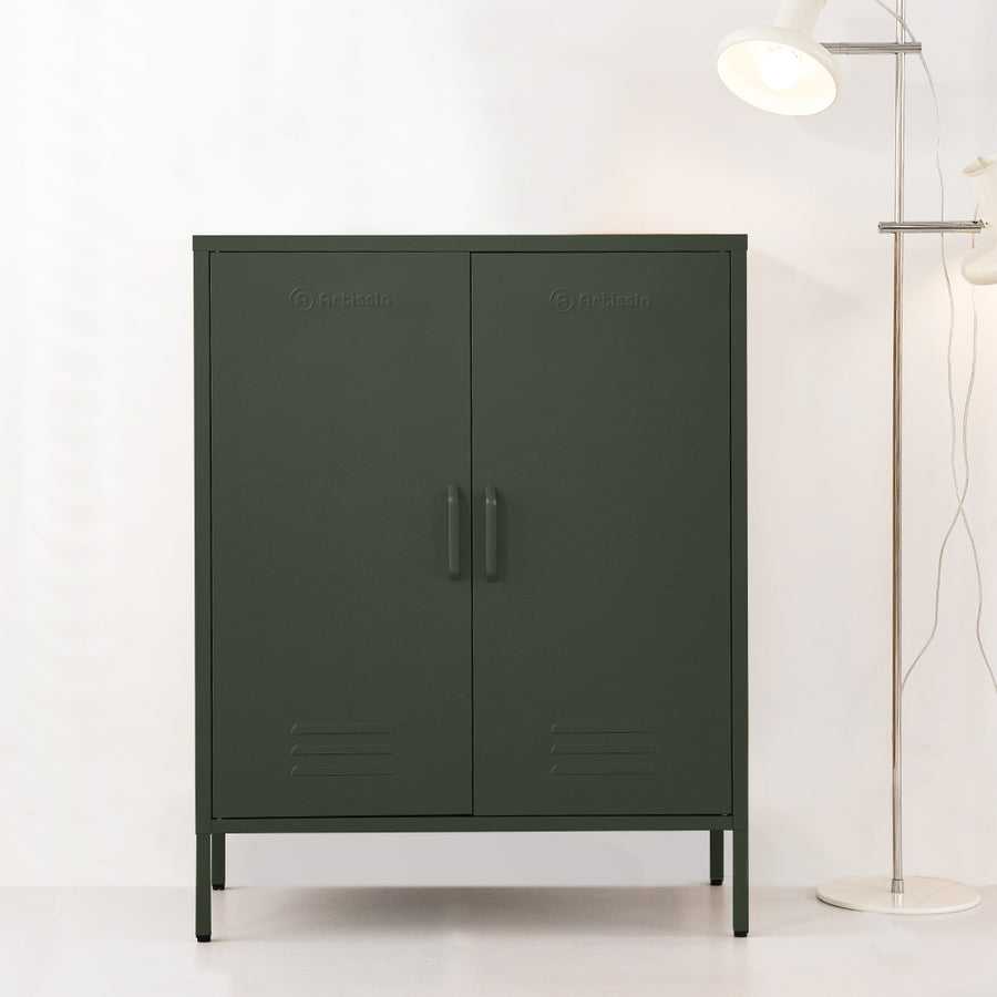 Buffet Sideboard Locker Metal Storage Cabinet - SWEETHEART Green