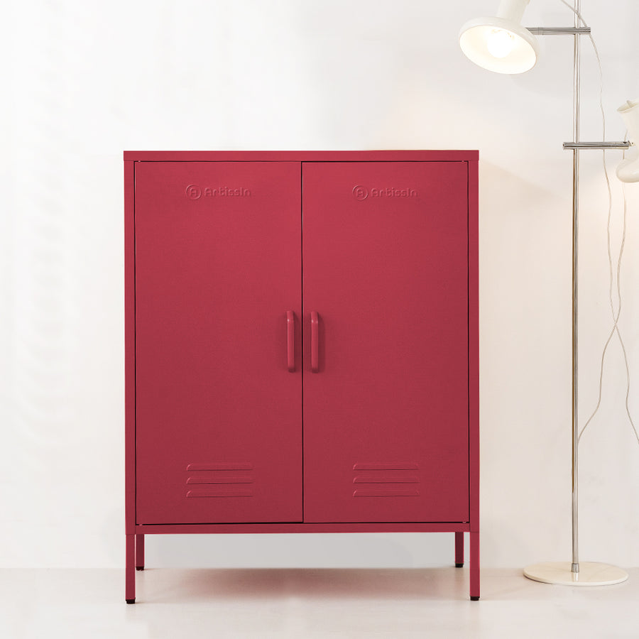 Buffet Sideboard Locker Metal Storage Cabinet - SWEETHEART Pink