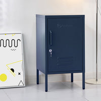 Metal Locker Storage Shelf Filing Cabinet Cupboard Bedside Table Blue