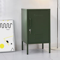 Metal Locker Storage Shelf Filing Cabinet Cupboard Bedside Table Green