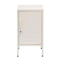 Metal Locker Storage Shelf Filing Cabinet Cupboard Bedside Table White