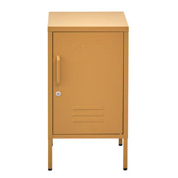 Metal Locker Storage Shelf Filing Cabinet Cupboard Bedside Table Yellow