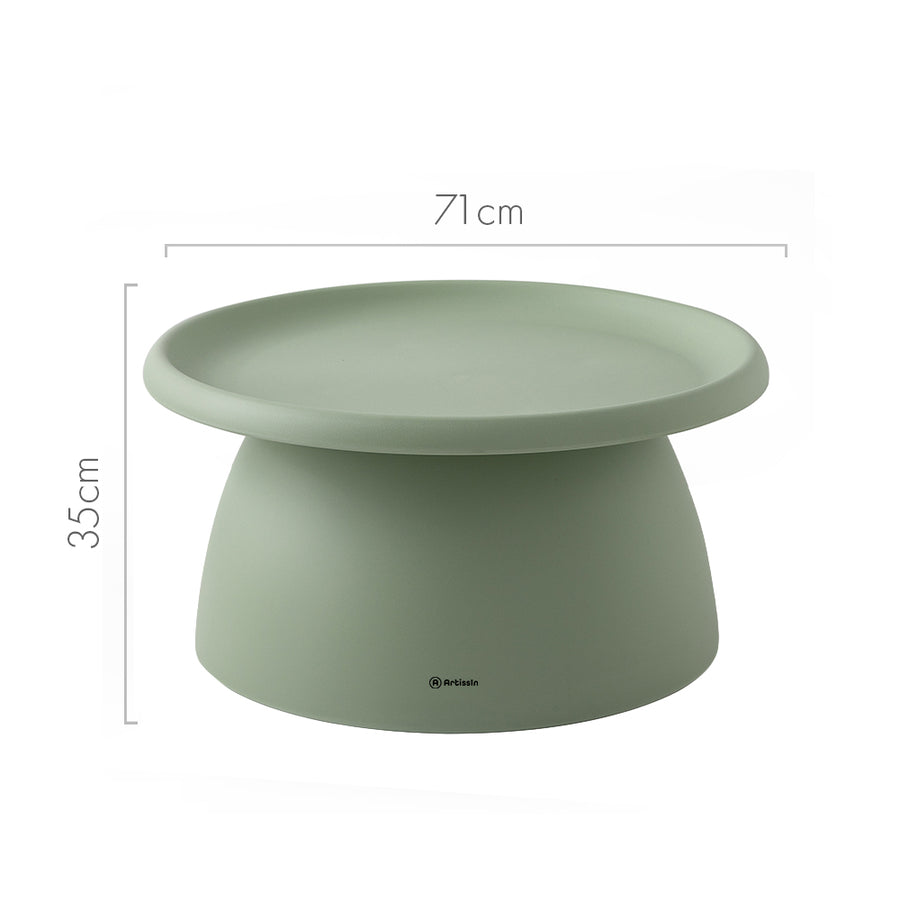 Coffee Table Mushroom Nordic Round Large Side Table 70CM Green