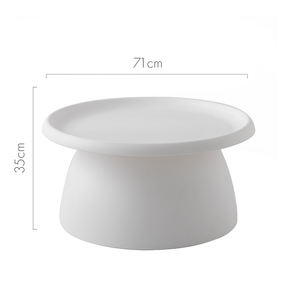 Coffee Table Mushroom Nordic Round Large Side Table 70CM White