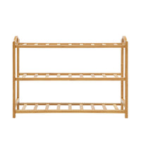 3 Tiers Bamboo Shoe Rack Storage Organiser Wooden Shelf Stand Shelves