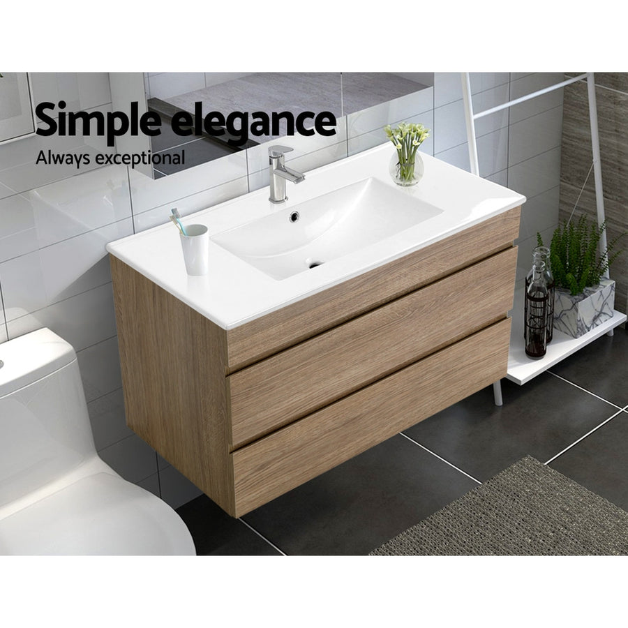 Oak White Bathroom Basin Cabinet