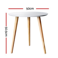 Coffee Table Round Side End Tables Bedside Furniture Wooden Scandinavian