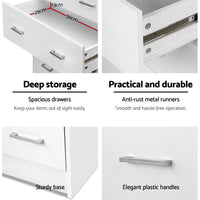 Tallboy 4 Drawers Storage Cabinet - White