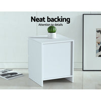 Bedside Table Cabinet Lamp Side Tables Drawers Nightstand Unit White