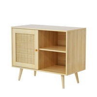 Buffet Sideboard Rattan Cabinet Storage Shelves Hallway Table Kitchen