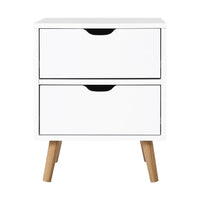 Bedside Tables Drawers Side Table Nightstand White Storage Cabinet Wood