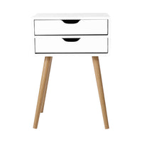 Bedside Tables Drawers Side Table Nightstand Wood Storage Cabinet White