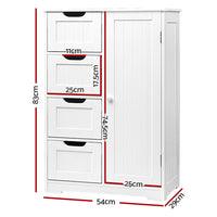 Bathroom Tallboy Storage Cabinet - White