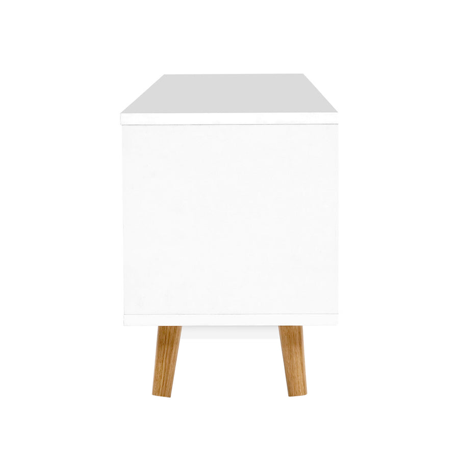 Wooden Entertainment Unit - White & Wood