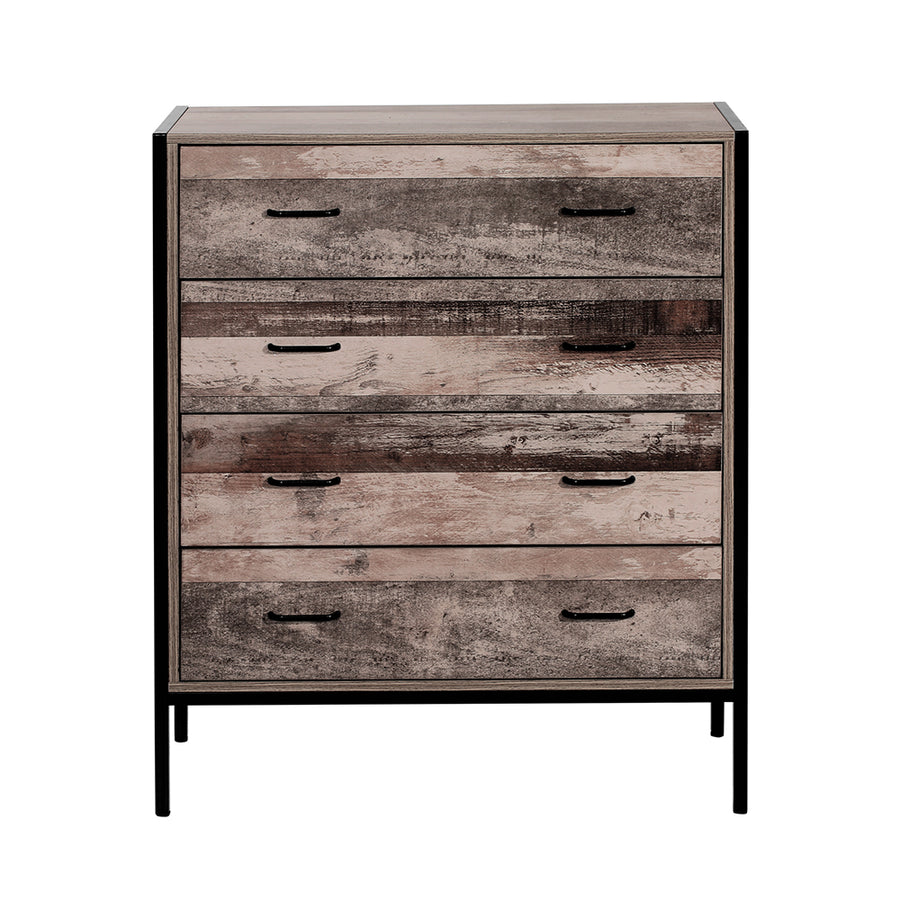 Chest of Drawers Tallboy Dresser Storage Cabinet Industrial Rustic