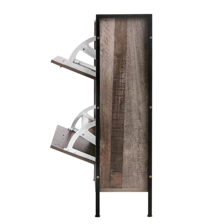 Industrial Rustic Shoe Cabinet - Wooden