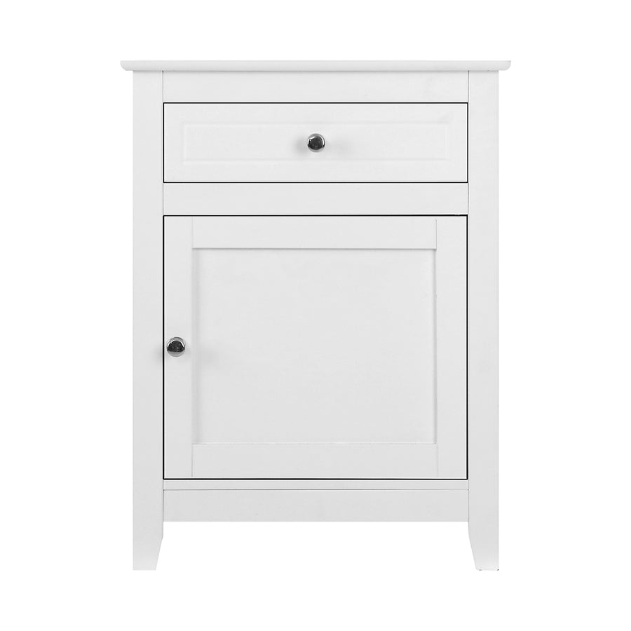 Bedside Tables Big Storage Drawers Cabinet Nightstand Lamp Chest White