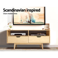 Entertainment Unit Scandinavian Pale Wood - 120cm