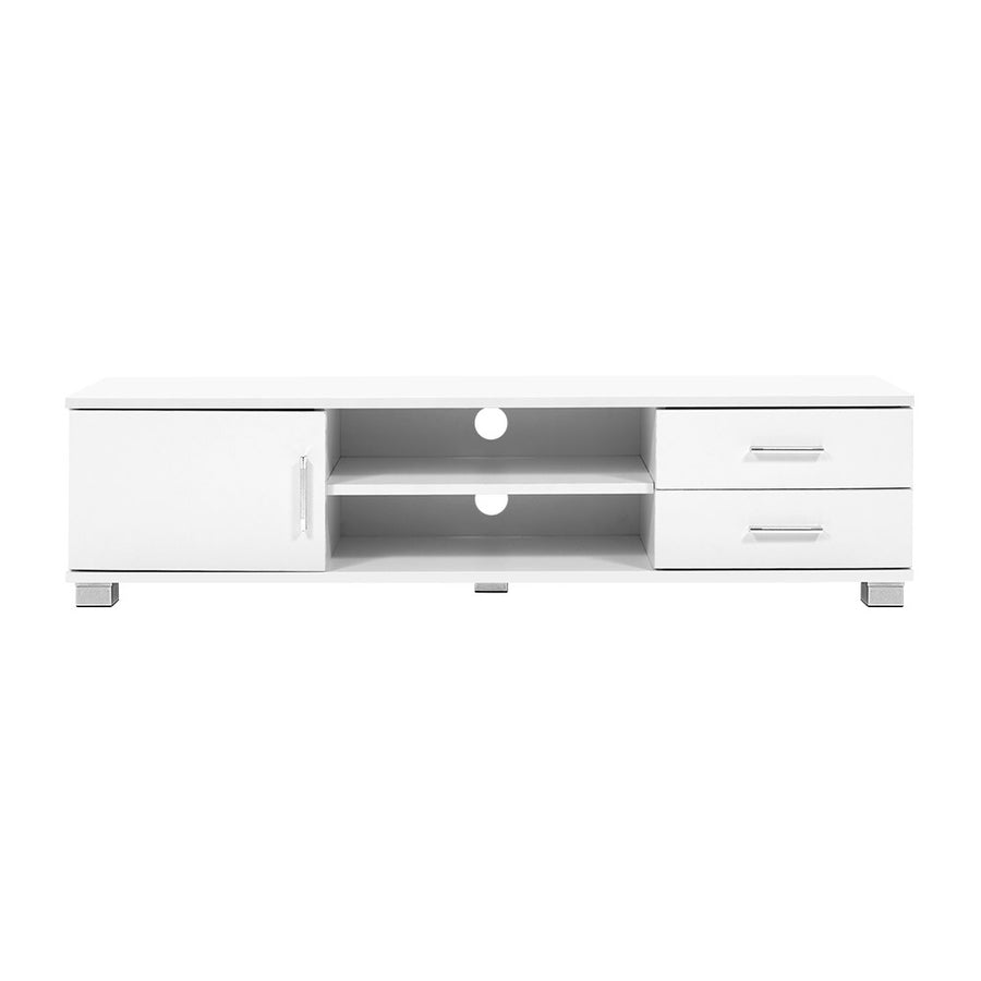 120cm TV Stand Entertainment Unit Storage Cabinet Drawers Shelf White