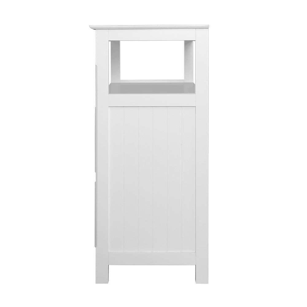 White Hallway Sidetable with 4 Drawers and Shelf