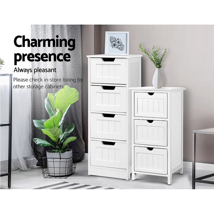 White Tallboy Chest of Drawers