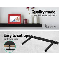 3 Piece Floating Wall Shelves - Black