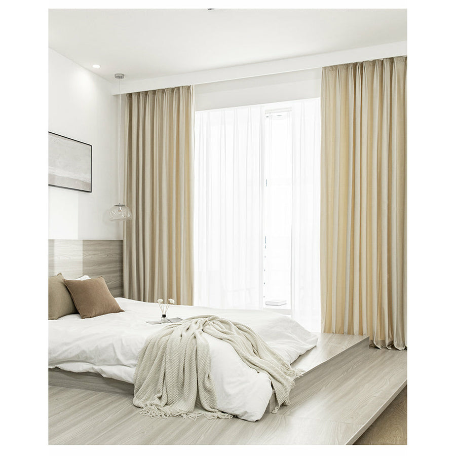 Nordic Woven Draped Curtains Inner - Tulle