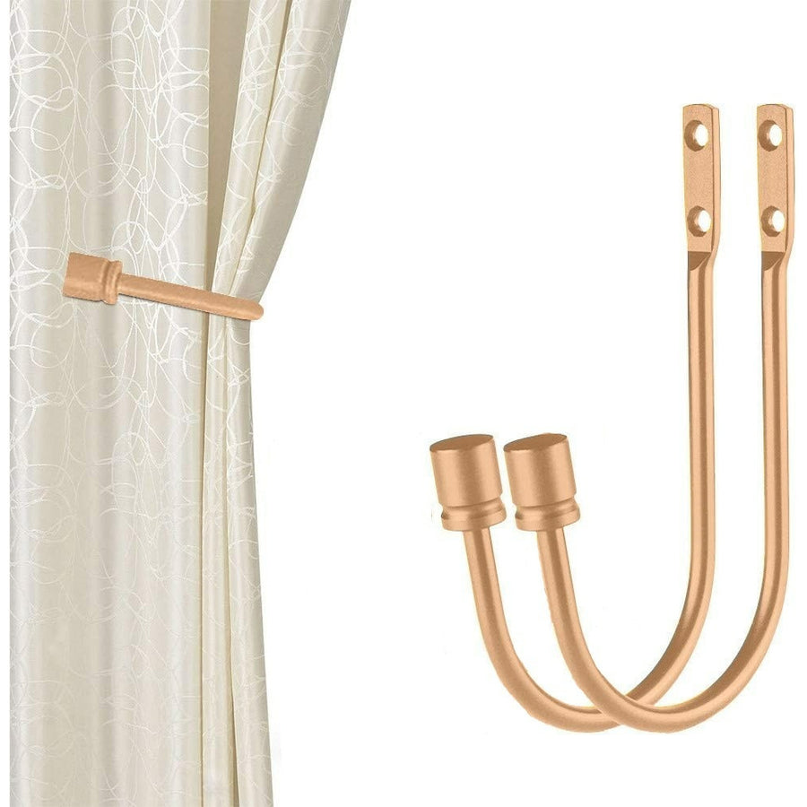 Curtain Hooks with Topper (Pair) - U Shape (Black, White, Bronze, Silver)