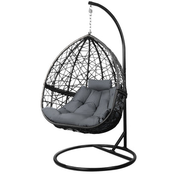 Outdoor Hanging Swing Chair - Black