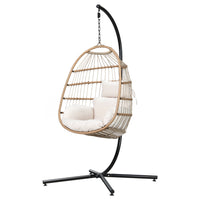 Egg Swing Chair Hammock With Stand Outdoor Furniture Hanging Wicker Seat