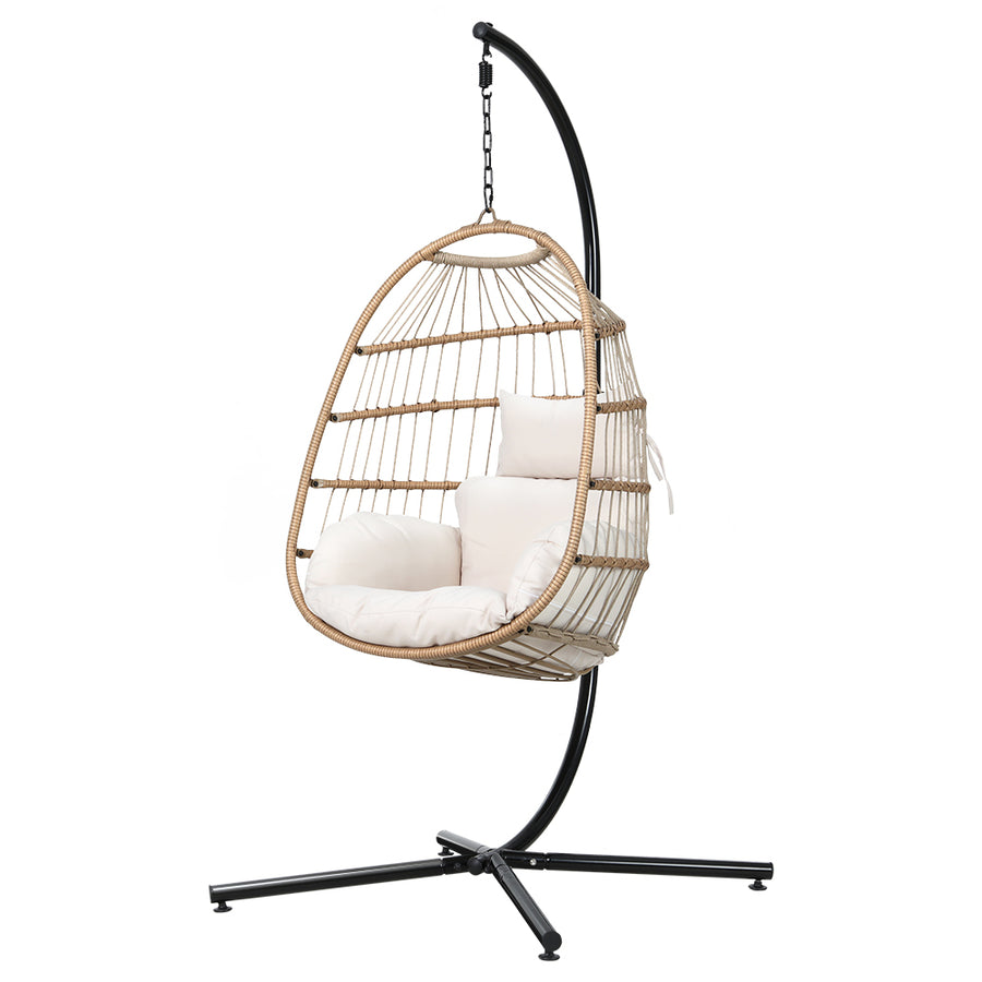 Egg Swing Chair Hammock With Stand Outdoor Furniture Hanging Wicker Seat