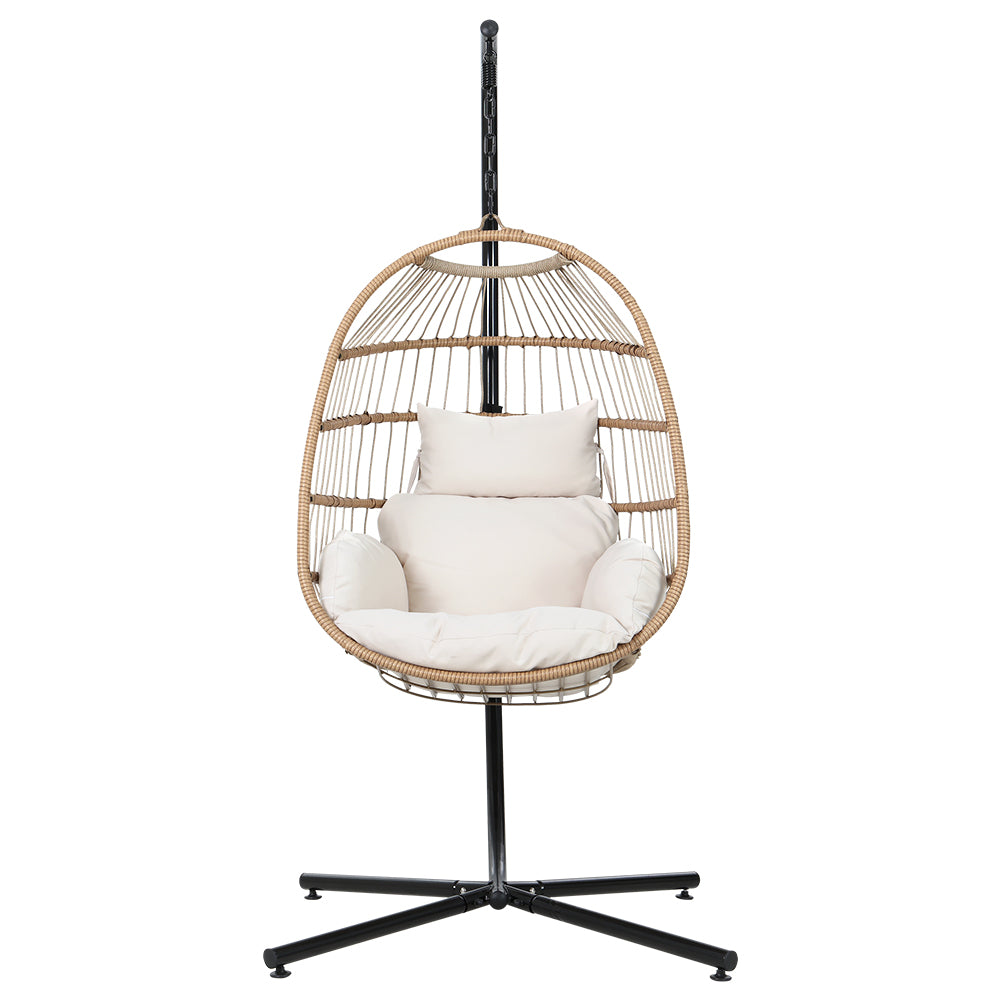 Egg Swing Chair Hammock With Stand Outdoor Furniture Hanging Wicker Seat