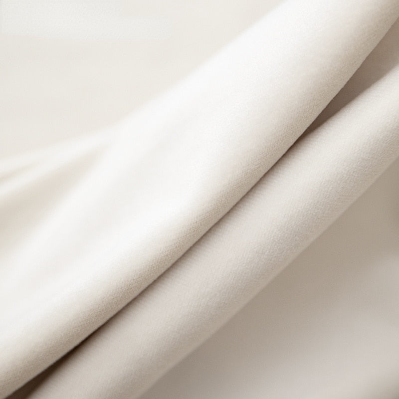 Nordic Woven Draped Curtains - Cream White