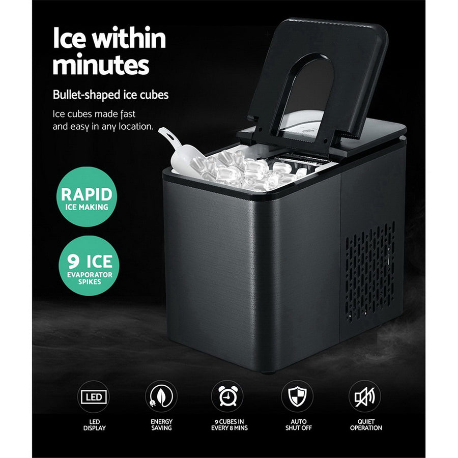 2.2 Litre Portable Ice Maker 12KG - Black