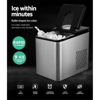 2.2 Litre Portable Ice Maker 12KG - Black