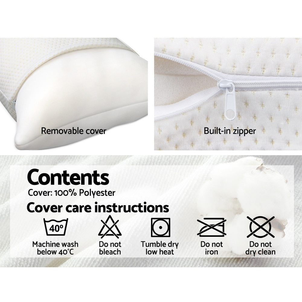 Set of 2 Visco Elastic Memory Foam Pillows