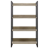 Book Shelf Display Shelves Corner Wall Wood Metal Stand Hollow Storage