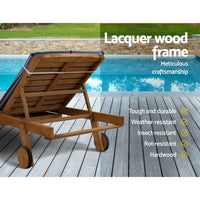 Sun Lounge Wooden Lounger Day Bed - Grey