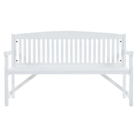 Wooden Garden Bench Chair Outdoor Furniture Patio Deck 3 Seater White