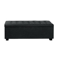 Premium Storage Ottoman - Charcoal