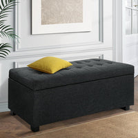 Premium Storage Ottoman - Charcoal